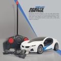 Remote Control Car Chargeable 3D Remote Control Lighting Famous Car Remote Car for Kids 4 Function Racing Car (3+ Years, White). 