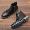 Size 7-13 Brogue Chelsea Men Boots Classical American Style Leather Boots.