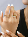Fashion Design Personalized Luxury Stainless Steel 18K Gold-Plated Single Row Diamond Roman Numeral Openwork Ring For Women pen gpt. 