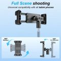 160cm Liftable Foldable Arm Tripod Floor Tablet Stand Phone Live Holder Support for IPhone IPad Smartphones Lounger Bed Mount.