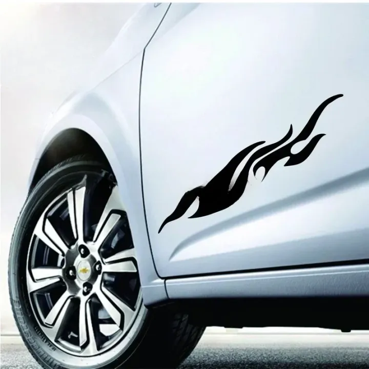 Car Stickers Modified Flame Reflective Sticker Auto Exterior ...