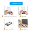 USB 3.0/Type C HDD Enclosure 2.5 inch SATA SSD External Hard Drive Case with 5Gbps Transfer Speed Clear Harddisk Boxs Tool-Free.
