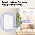 MOES Matter Tuya WiFi Smart Light Switch Glass Touch Control Fireproof Neutral Wire Required With Alexa Google Home HomeKit lightify. 
