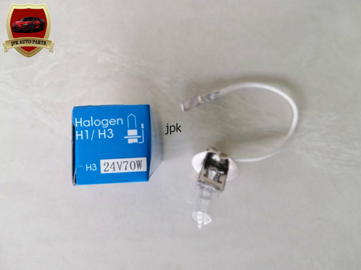 H3 Light Bulb 24V 70W Taiwan. Each Bulb Costs 45 Baht.