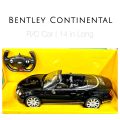 Bentley Continental GT Convertible White Licensed 1:12 Scale (14 in) High Density Plastic Body RC Car with Lights & Sound. 