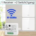 RF433MHz Mini Smart Wireless Remote Control Light Switch 1/2/3 Gang 86 Wall Transmitter Switch Button Wall Panel Switch. 