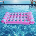 Inflatable Floating Bed Thicken PVC Inflatable Water Sleeping Bed Portable Floating Lounger Air Mattress for Swimming Pool Party.
