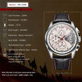 PAGANI DESIGN New PD-3306 Chronograph Men Watch Top Brand Classic Leather Waterproof Quartz Wristwatch for Man  Reloj Hombre. 