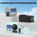 Silicone Protective Cover For DJI Action 5 Pro Lens Cap Anti-drop Full Protector Case Sleeve With Hanging Rope Camera Protector. 