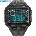 SYNOKE New Men Mountaineering Digital Watch Waterproof Shock Resist Large Screen Outdoor Running Student Fashion Watch Handsome. 