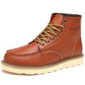 Winter Warm Men Boots Leather Mens Snow Boots with Fur Handmade Waterproof Male Ankle Boots No-slip High Top Male Work Shoes. 
