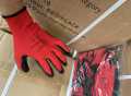 12 Pair Red Nylon Rubber Coated China High Quality Hand Gloves, Use For Agriculture Work, Construction Work, Workshop, Materials Handling, ETC Protect YourbHand Safely....