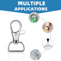 20Pcs D-shaped Keychain D Ring set  DIY Accessories Decoration DIY Key Ring Clip Key Ring Crafts Chain Spring Hook Rotatable. 