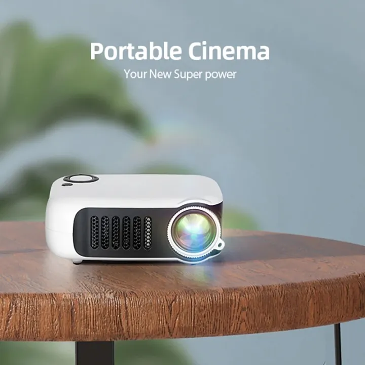 A2000 Portable Projector 800 Lumen LCD Home Theater Video Projector, Support 1080P, AU Plug (Yellow)