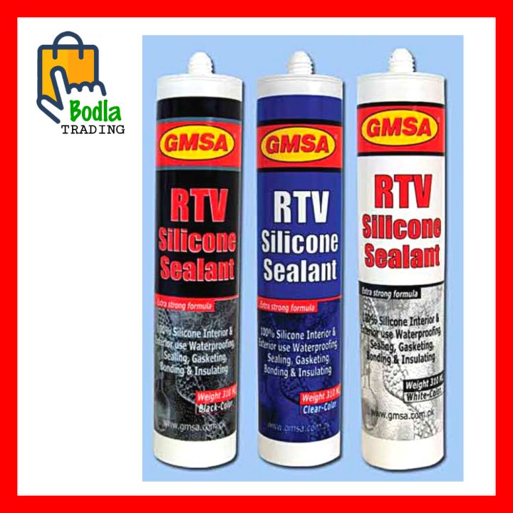 Original GMSA RTV Silicone Sealant TRANSPARENT Clear White & Black