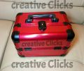 Vanity Box Case, Aluminium Make Up Box Case, Cosmetic Box Case, Beauty Box Case - RED 2 Color. 