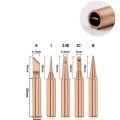 Soldering Iron Pure Copper Bits 900M Soldering Iron Tips Set 5pcs Soldering Iron Tips Kit Replacement Soldering Iron Tips High-Quality Soldering Iron Bits Copper Soldering Iron Tips Set. 