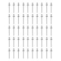 50pcs Open End Rivets Aluminum Decoration Pull Nail 2.4mm/3.2mm/4mm/4.8mm Lightweight Corrosion-resistant for DIY Accessories. 