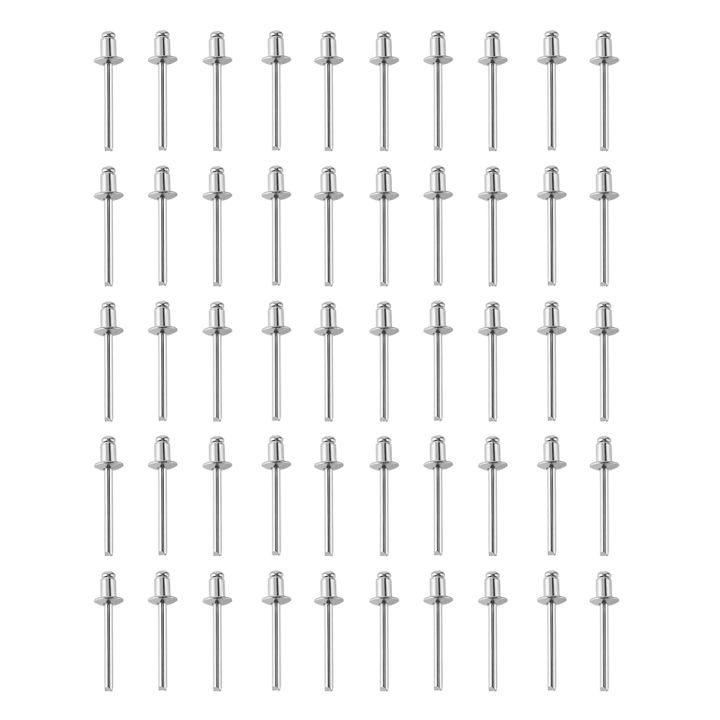 50pcs Open End Rivets Aluminum Decoration Pull Nail 2.4mm/3.2mm/4mm/4.8mm Lightweight Corrosion-resistant for DIY Accessories