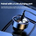 Car Bluetooth Transmitter 5.4A Dual USB Fast Charging Car Charger MP3 Player Hands-Free Call Voice Navigation FM Radio Adapter. 