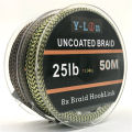 50m 8 Stand  Carp Fishing Line Soft Hook Link Carp Hooklink Uncoated Braid Line For Hair Rig 25 35LB Rigging Line. 