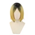 Kozume Kenma Cosplay Wig 30cm Short Golden Black Dyed Kenma Kozume Anime Wigs Heat Resistant Synthetic Wigs Halloween Party. 