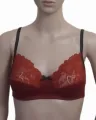 Midnight Red - Lace Bra. 