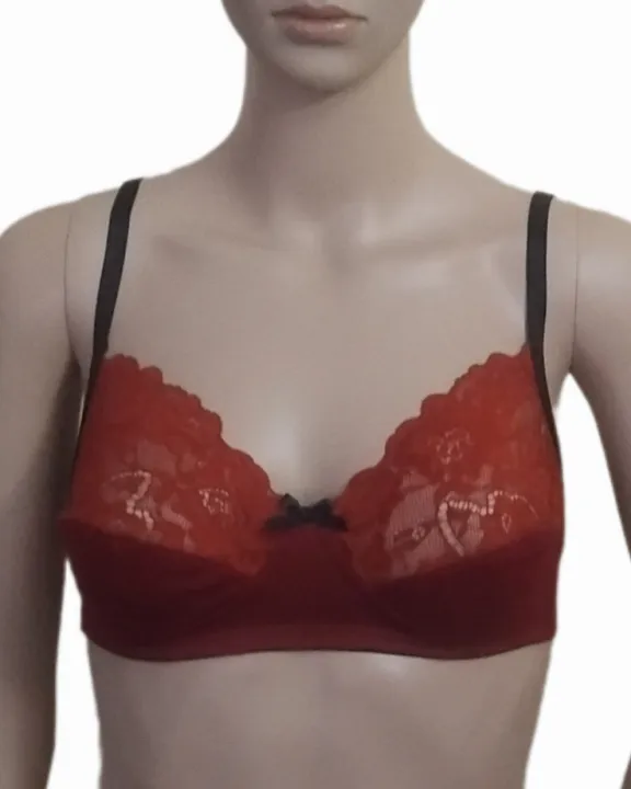 Midnight Red - Lace Bra