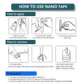 1/2/5/10 Sheets Double-Sided Adhesive Display Tabs Nail Tips Strong Sticky Glue Strips for Press On Nails Packaging & Display. 