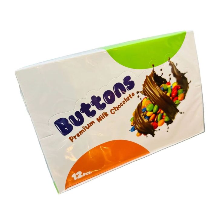 CANDYLAND Buttons Premium Milk Chocolate ( 12 PCS IN BOX) Special for children