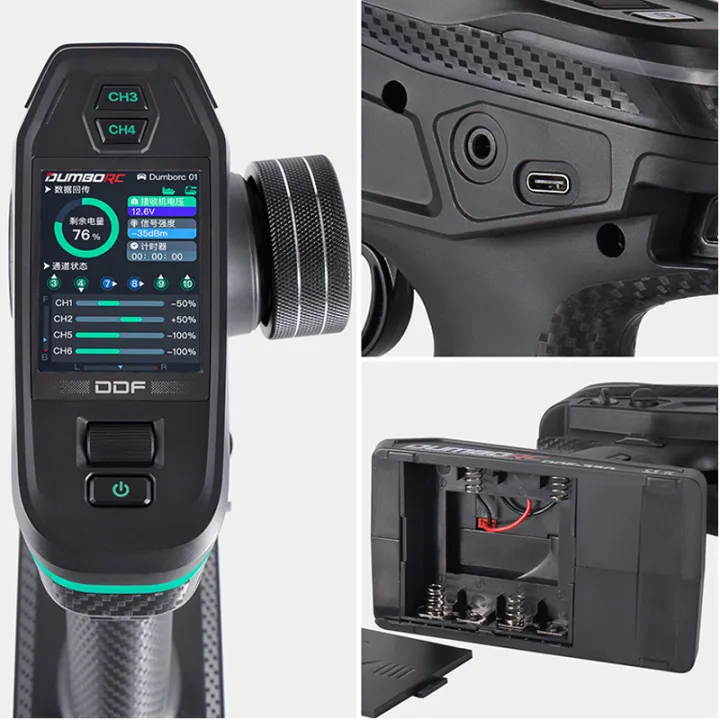 DUMBORC%2010CH%20DDF-350%20Remote%20Control%20Radio%20Transmitter%20HD%20Screen%20with%20Gyroscope%20X10FG/X10F%20Receiver%20for%20RC%20Car%20Truck%20Crawler%20Boat%20-%20Image%205