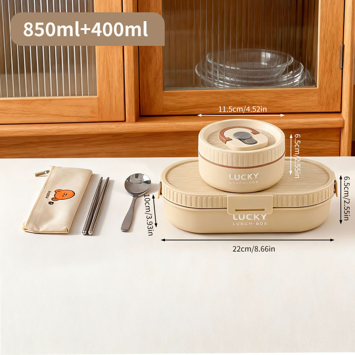 WORTHBUY%20304%20Stainless%20Steel%20Oval%20Insulated%20Lunch%20Box%20For%20Kids%20Student%20Portable%20Leak%20Proof%20Divided%20Food%20Container%20Microwave%20Safe%20-%20Image%207