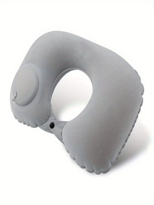 (1pc)Inflatable Pillow Travel TPU Pressed U-shaped Pillow Outdoor Travel Portable Neck Protection Pillow