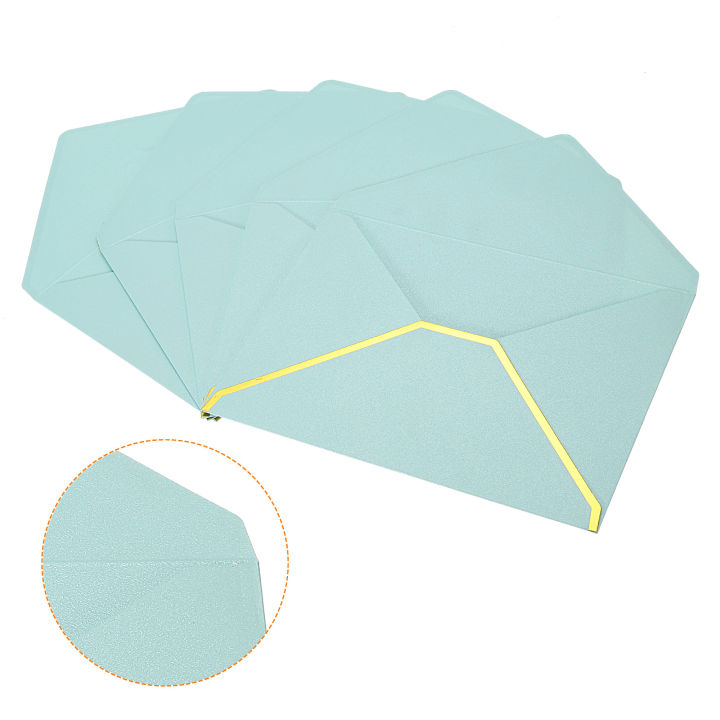 10Pcs%20V%20Flap%20Envelopes%207%20x%205''%20Luxury%20Style%20Gold%20Border%20Greeting%20Card%20Envelope%20for%20Invitations%20Weddings%20-%20Image%204
