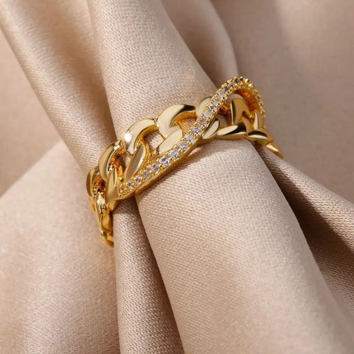 gold%20plated%20ring%20adjustable%20white%20stone%20gold%20plated%20rings%20for%20women%20elegant%20(%20random%20design)%20-%20Image%204