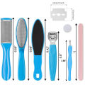 8PCS Nail Foot Manicure Care Kit File Rasp Dead Hard Callus Skin Remover Scraper Cuticle Pusher Pedicure Heel Clean Grater Tools. 