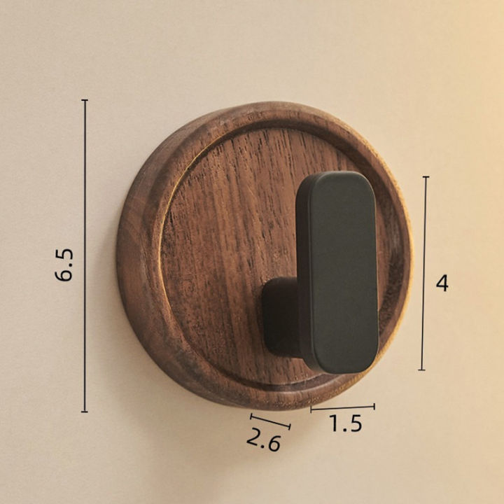 Walnut%20Wood%20Wall%20Hook%20Punch-free%20Bathroom%20Robe%20Coat%20Towels%20Key%20Hanger%20Holder%20Hanging%20Hook%20Kitchen%20Organizer%20Hardware%20Accessories%20-%20Image%206