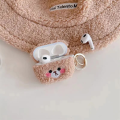 Solid Color Plush Teddy Bear Headphone Cover For Apple Airpods 1, 2, 3 Pro Protective Case Against Falls. 