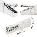 1pc White Handheld Sewing Machine Household Light And Small For Kit Quick Repair DIY Clothes Sewing Kit. 