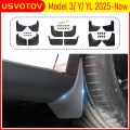 For 2025 2026 Tesla Model Y Model 3 Model YL Accessories Mud Flaps Protect Paint No Drilling All Weather Splash Guards Body Kits.