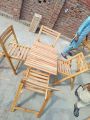 Chair Table Set Wooden Foldable Chair set 2 chair 1 table And 4 chair 1 table. 