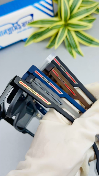 Carrera CA09S Matte Black/Grey/Blue/Trasparent Frame Polarized Square Frame Sunglasses For Men | UV 400 Protection Solid Square Sunglasses For Men