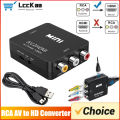 RCA AV To HDMI-compatible Converter AV/CVSB L/R Video Box HD 1080P 1920*1080 Support NTSC PAL Output AV To HDMI-compatible. 