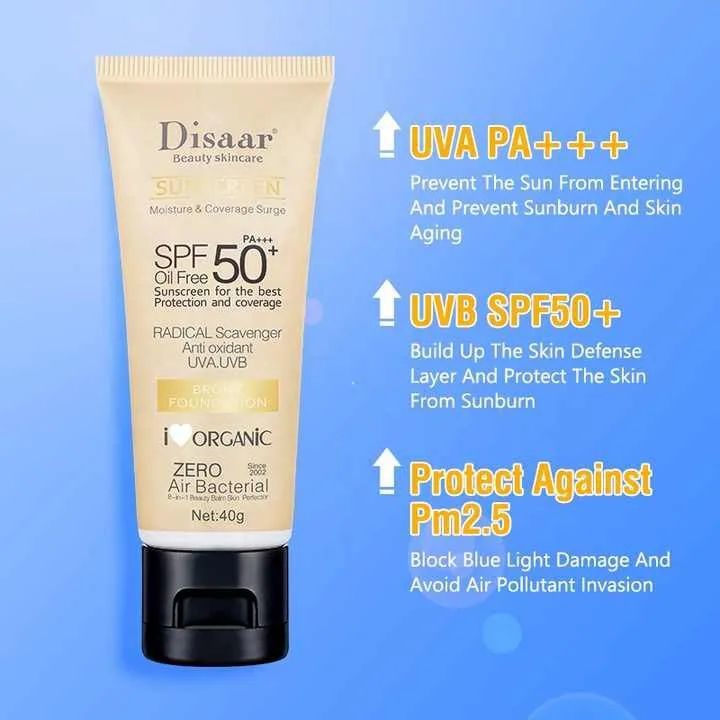 Disaar%20SPF%2050%20Foundation%20Moisturizer%20Natural%20Sunscreen%20Cream%2040g%20-%20Image%204