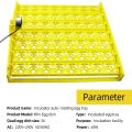 Egg Incubator Automatic 56 Plastic Bird Eggs Duck Chicken Eggs Hatching Machine 220V HDD Incubator Trays with Auto Turn Motor Automatic Incubator Tray. 