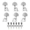 6Pcs/Set Guitar String Tuning Pegs Electric Guitar Machine Heads Tuners Silver Color 3L 3R Replacement Guitar Accessories. 