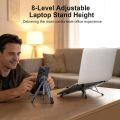 Foldable Multi Device Stand for Mobile Phone Tablet Laptop – Portable Adjustable Aluminum Alloy Desktop Stand with Anti Slip Pads. 