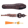3 Tone C-Key Hulusi Gourd Cucurbit Flute Aluminum with Copper Plated Pipes Chinese Traditional Instrument Gourd Flute. 