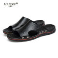 MAEDEF Summer 2024 New Men Slippers Soft PU Outdoor Slides High Quality Comfortable Lightweight Beach Shoes Outdoor Man Sandal. 