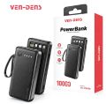 ven dens orginal power bank with 4 cableVen Dens PB058 22.5W fixed 10000 mh.